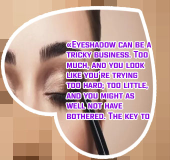 Applying eyeshadow